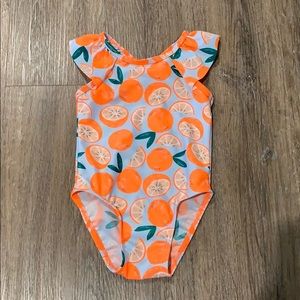 Cat & Jack Florescent Orange Print-Sz 18M-EUC